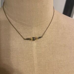 Elegant Gold and Silver Geometric Necklace